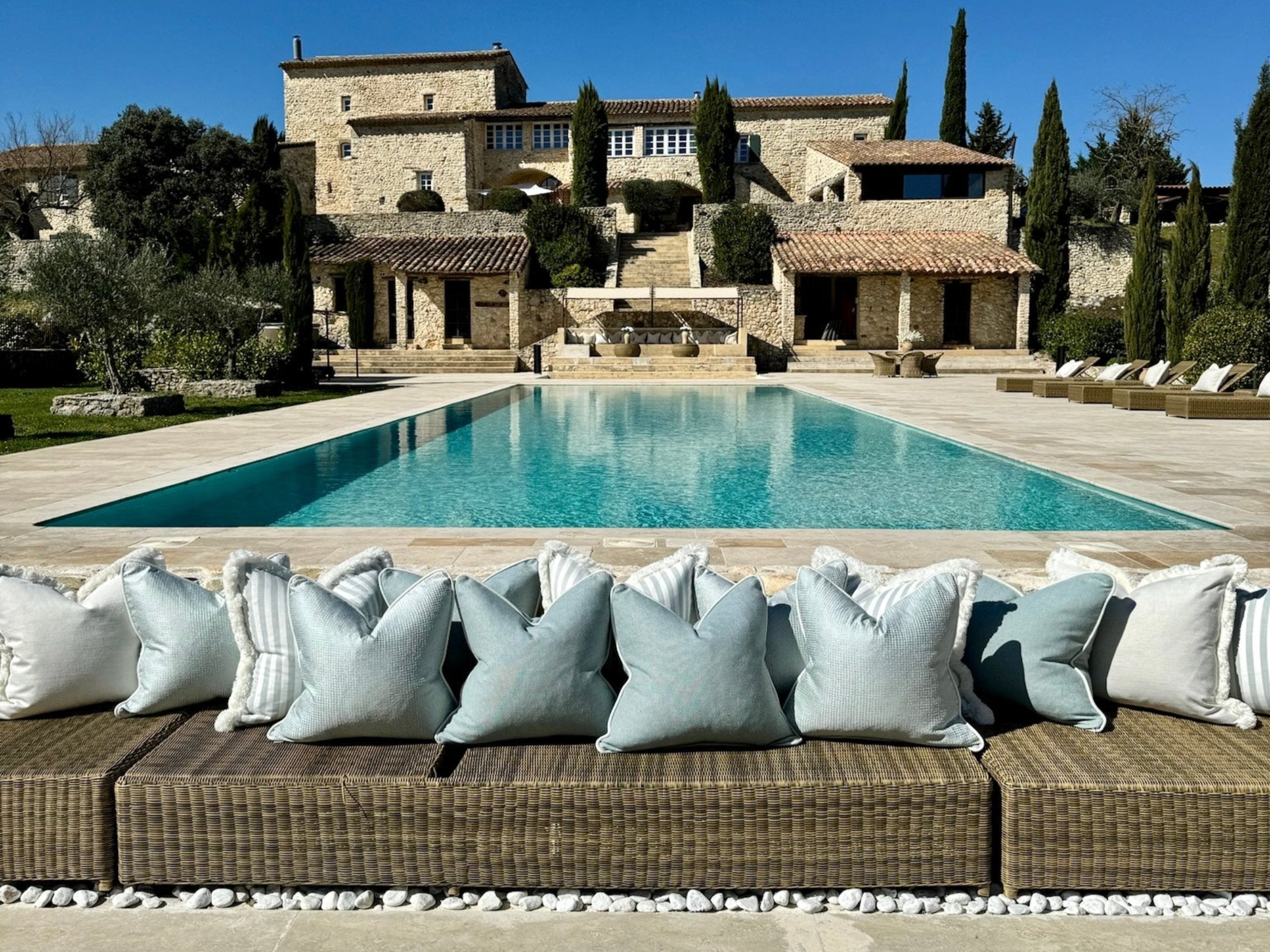 Lounging by the pool