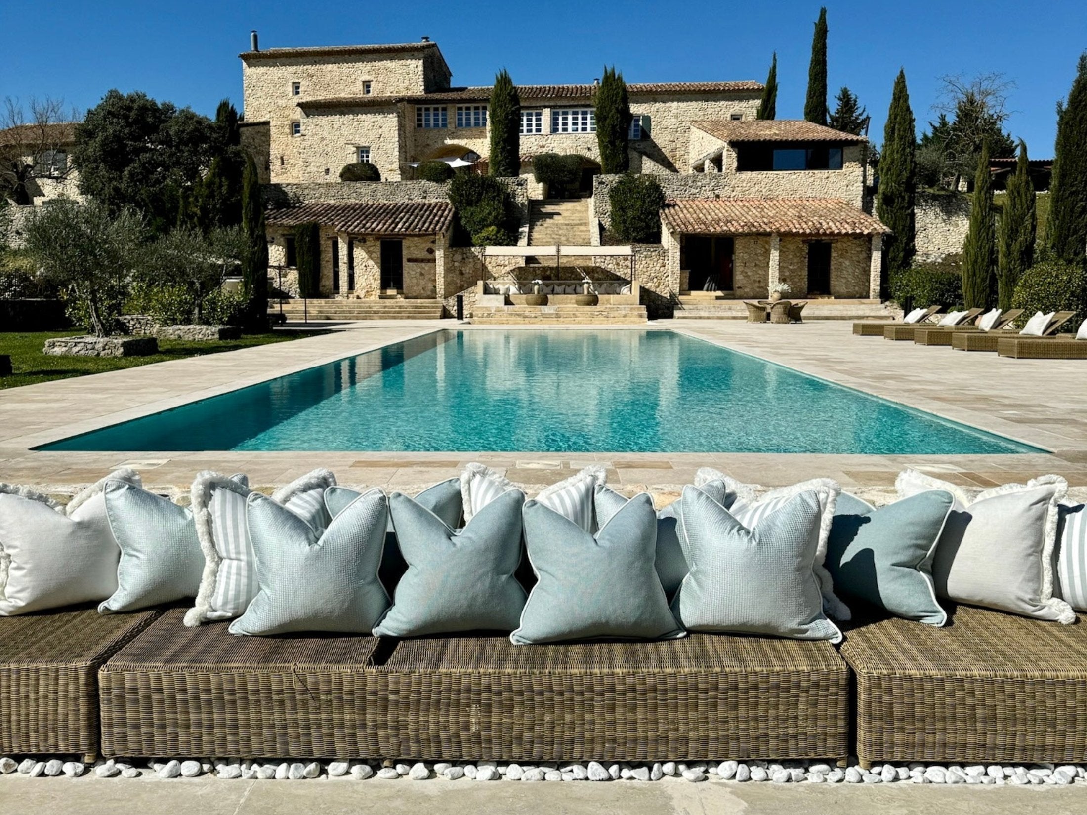 Lounging by the pool